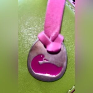 Leather green Dooney and Bourke Green And Pink Leather Shoulder Bag